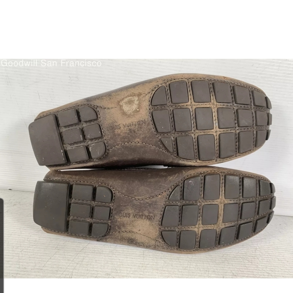 Authentic Louis Vuitton Brown Leather Loafers - Picture 6 of 10